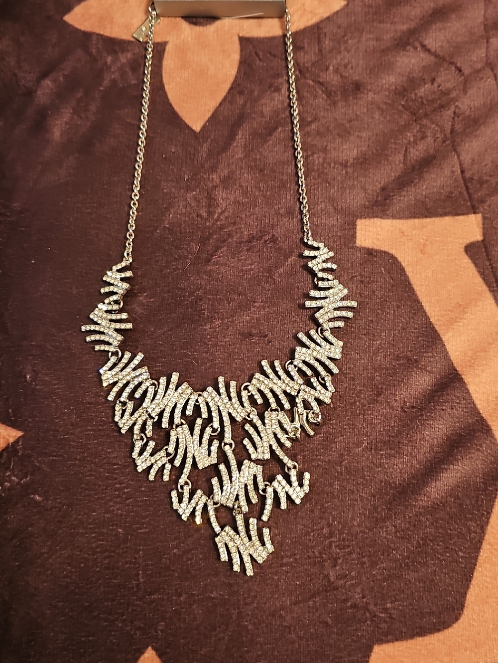 Macy's Silver-Tone Pave Statement Necklace